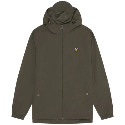Giubbino Lyle & Scott Zip Through Hooded Jacket VERDE OLIVA
