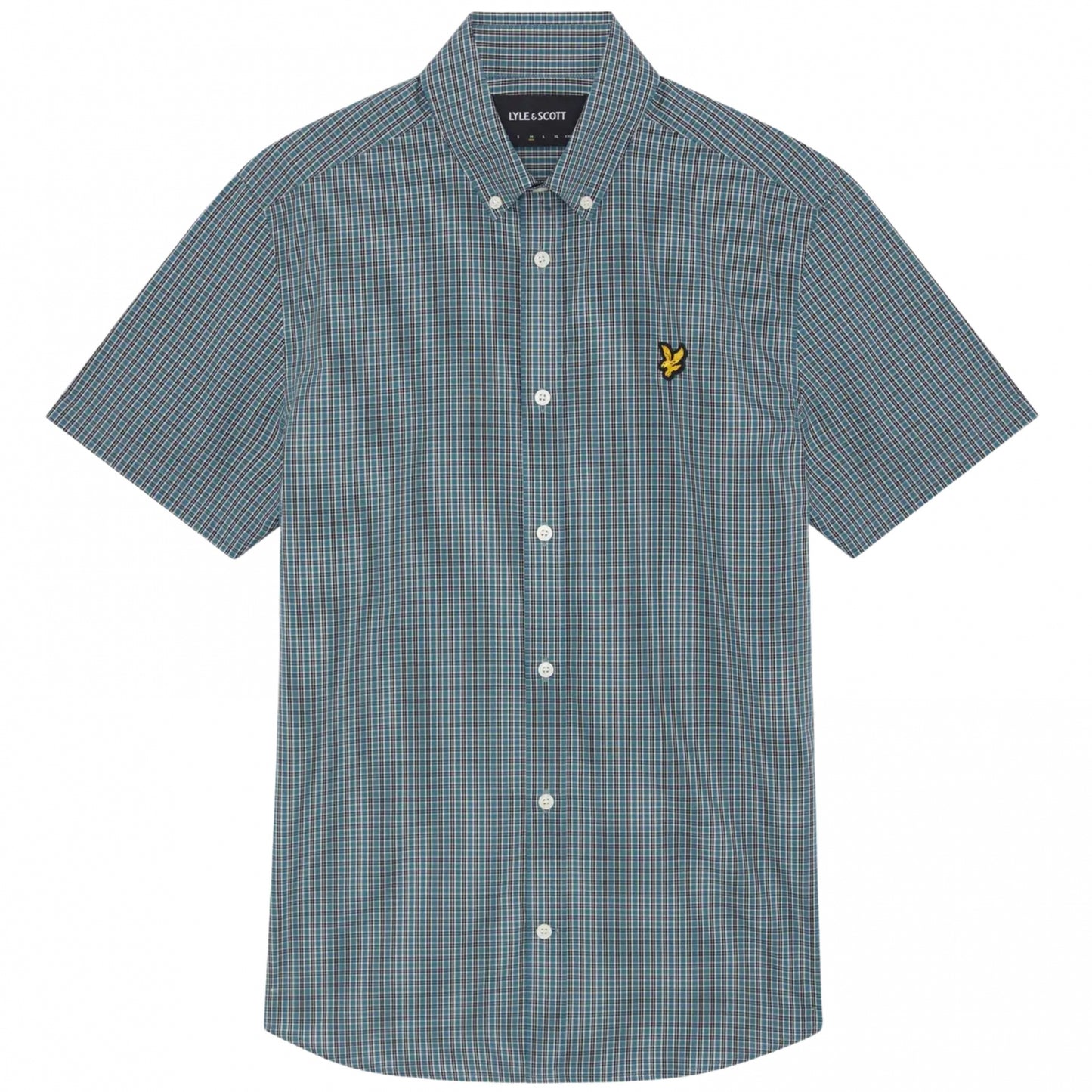 Camicia Lyle & Scott Fie Check SS Shirt DENIM