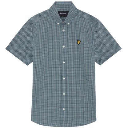 Camicia Lyle & Scott Fie Check SS Shirt DENIM