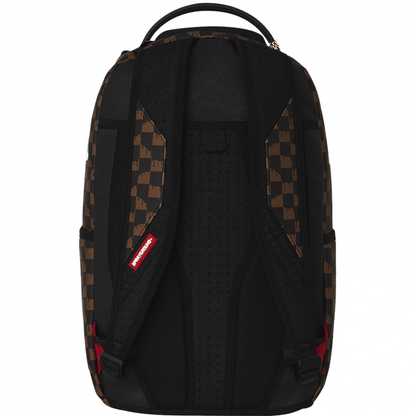 Zaino sprayground Brown and Cream Drip Check Shark UNICO