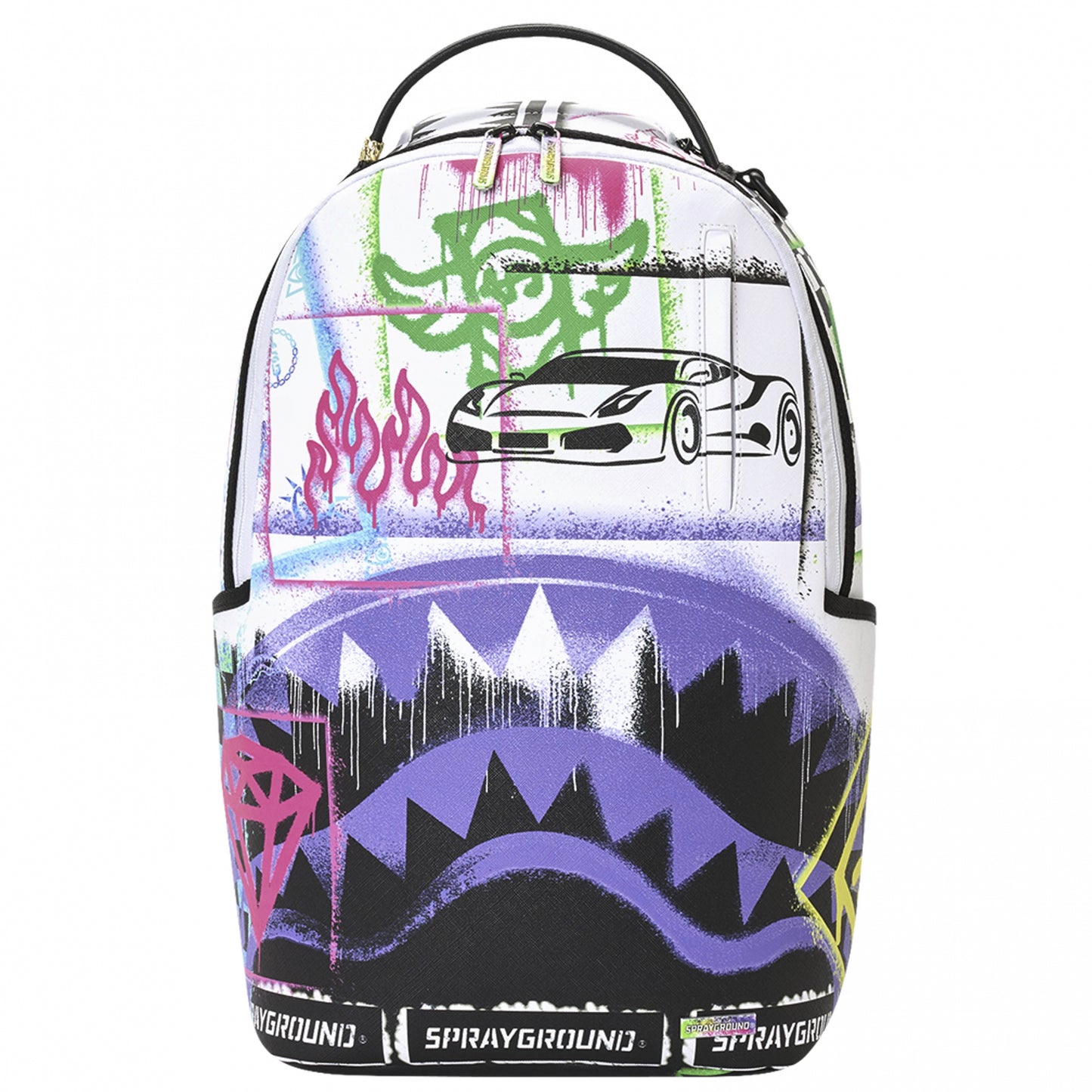 Zaino Sprayground Stencil Shark Attack Black And UNICO