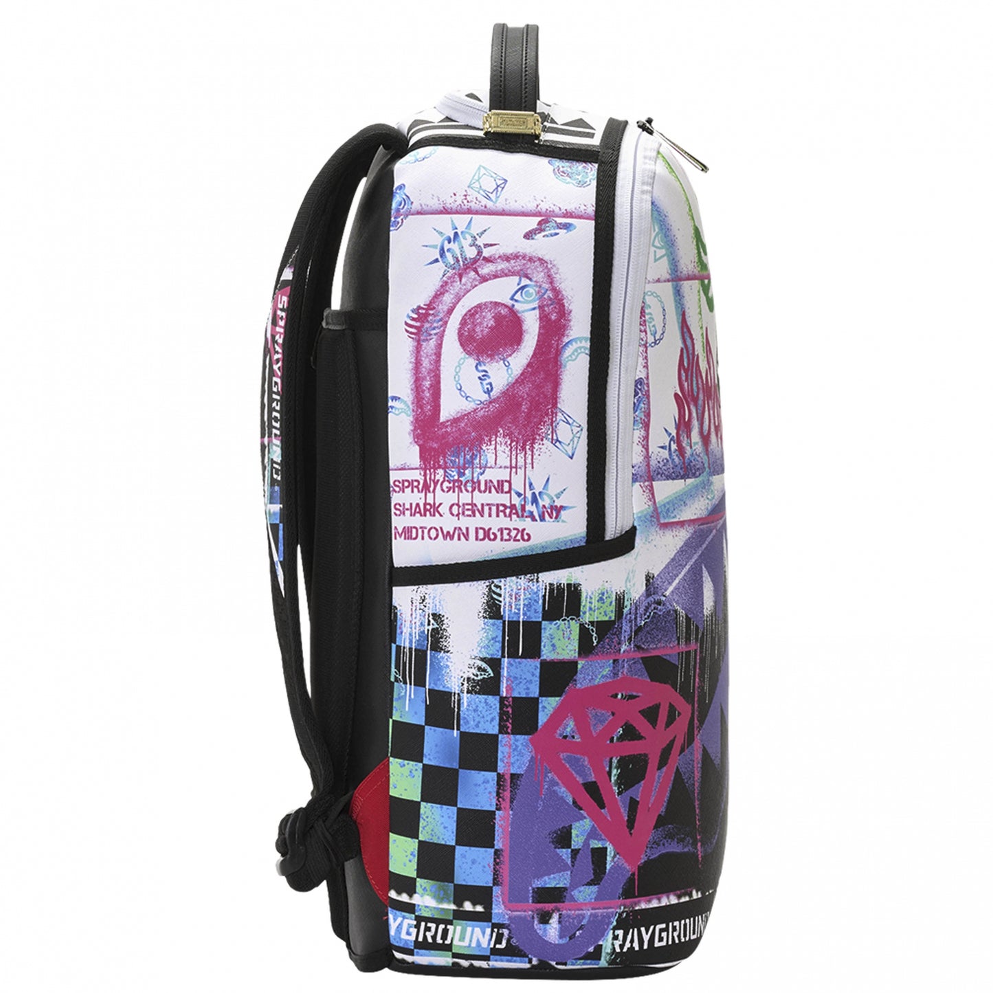 Zaino Sprayground Stencil Shark Attack Black And UNICO