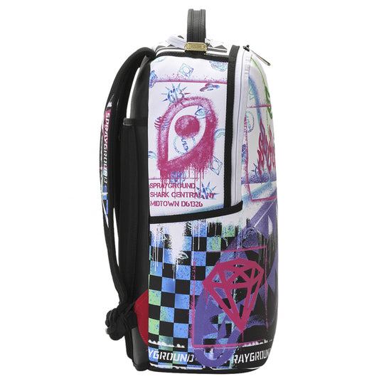 Zaino Sprayground Stencil Shark Attack Black And UNICO