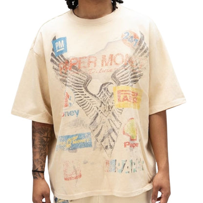 Maglietta Paper Money Racing Club Tee CREMA