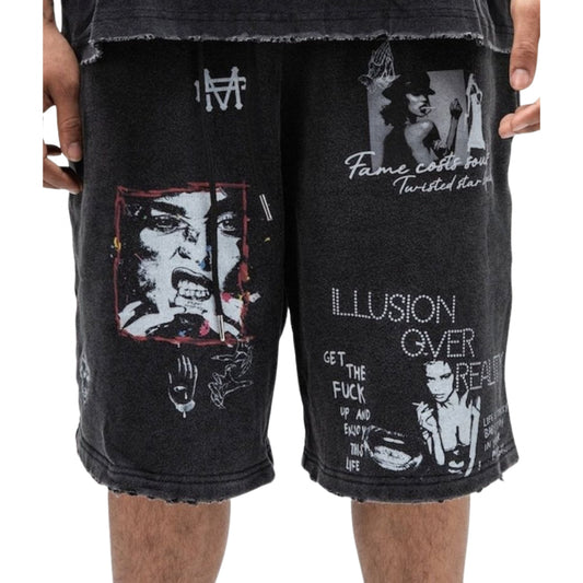 Pantaloncino Paper Money Illusion Short NERO