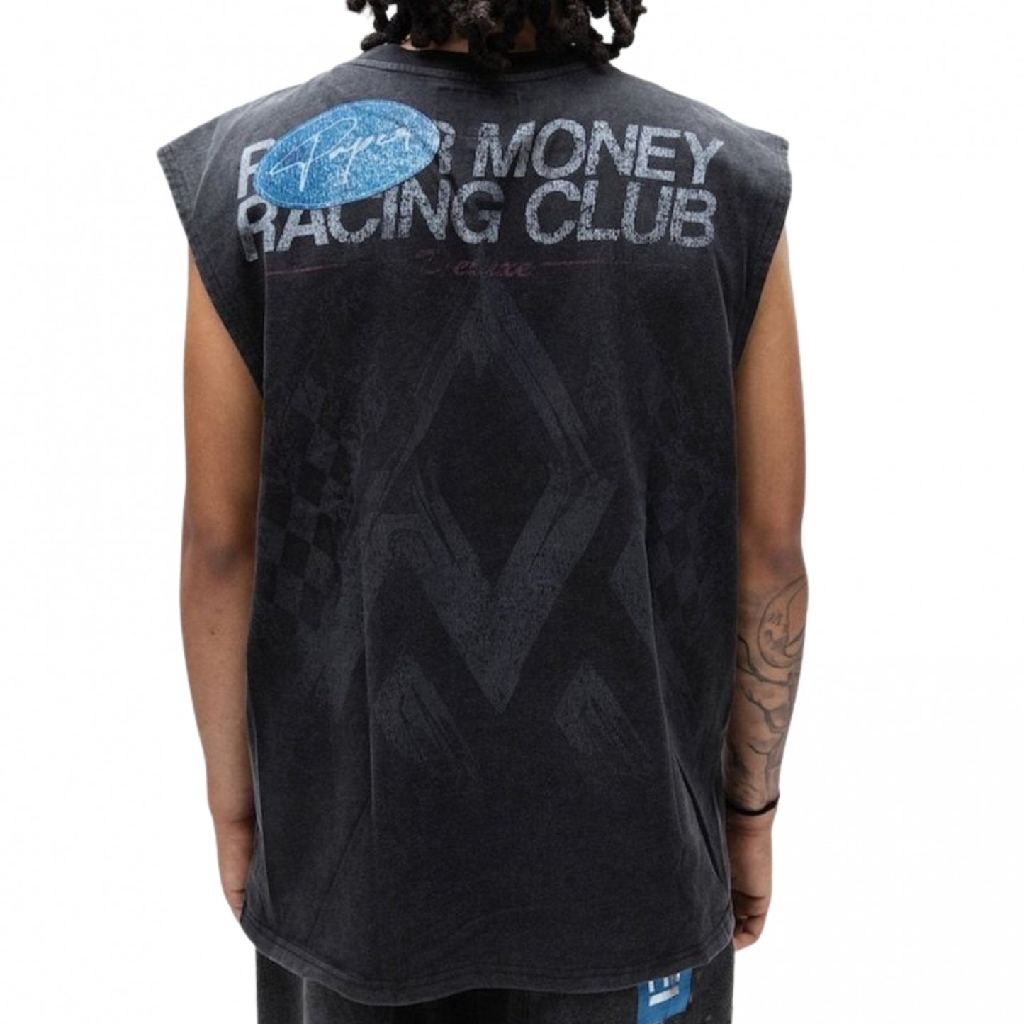 Canotta Paper Money Racing Club Sleeveless NERO