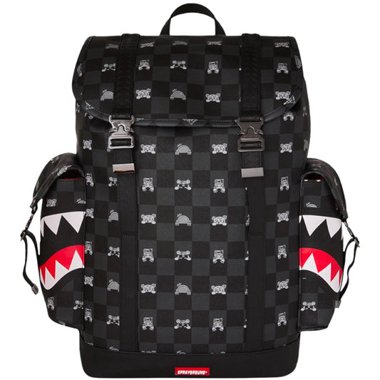 Zaino Sprayground Peeking Character Check Monte Ca UNICO