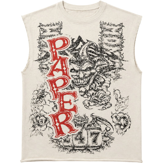 Canotta Paper Money Venom Sleeveless BIANCO