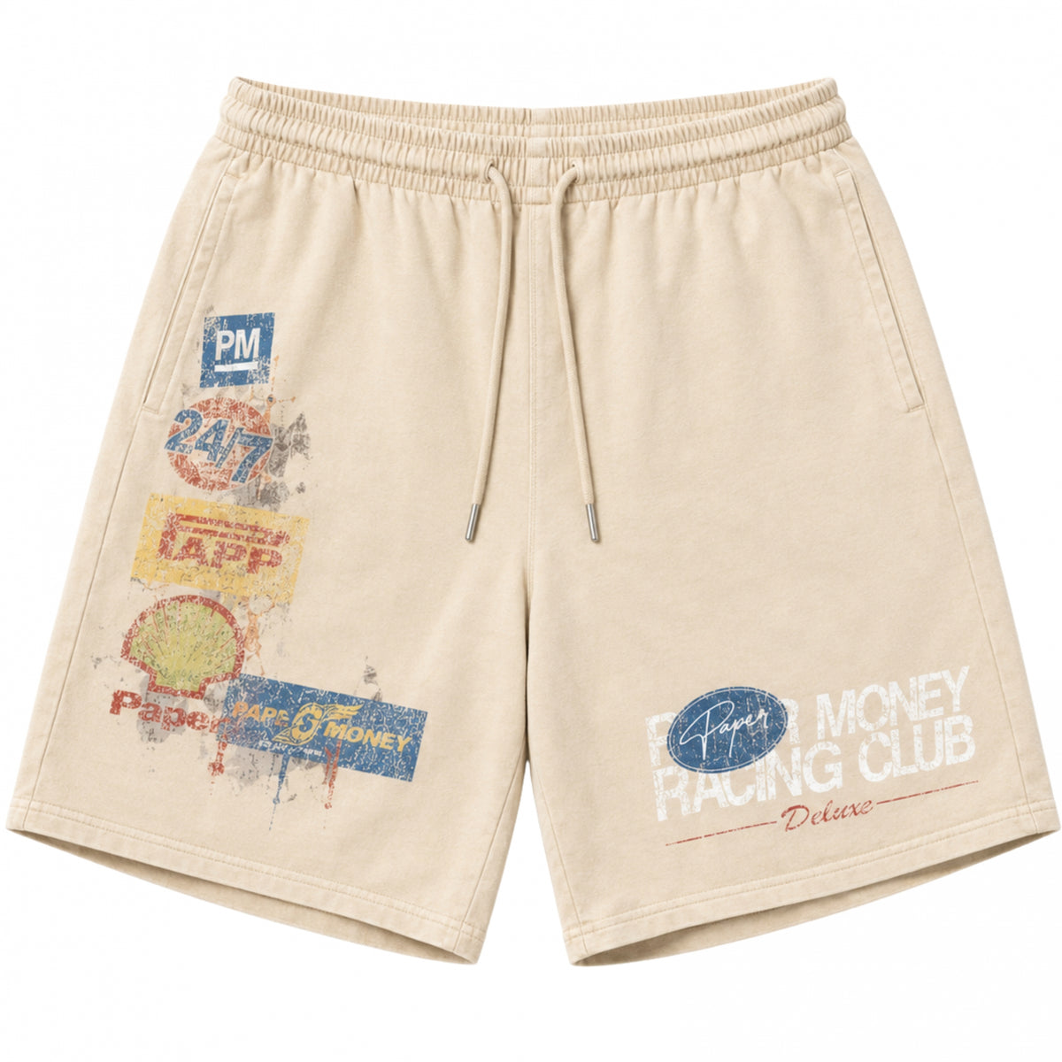 Pantaloncino Paper Money Racing Club Shorts CREMA