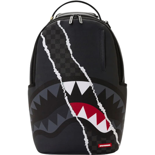 Zaino Sprayground Center Rip Revealing Gray Check UNICO