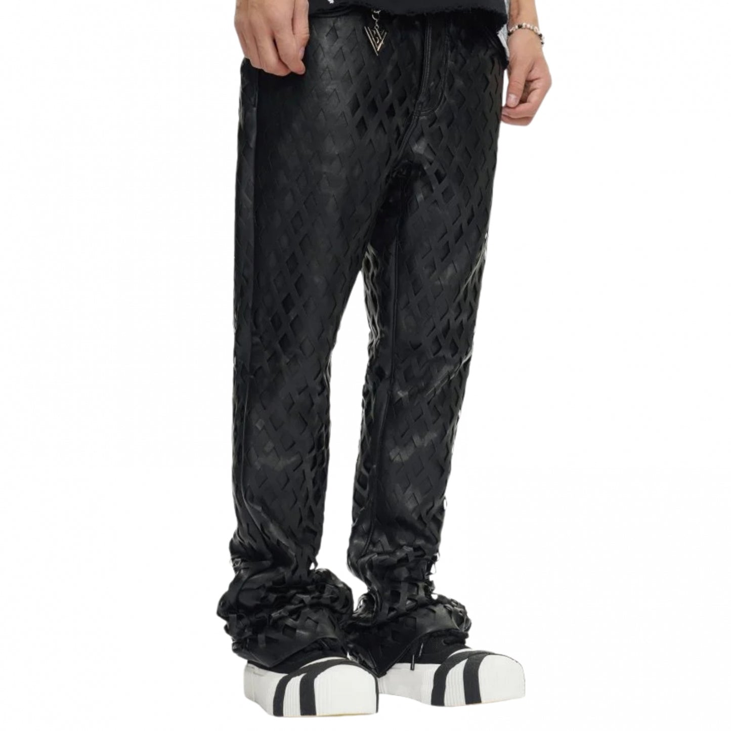 Pantalone Valabasas Mesh Leather Pant NERO