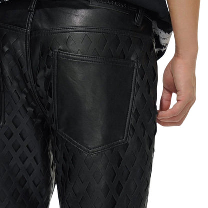 Pantalone Valabasas Mesh Leather Pant NERO