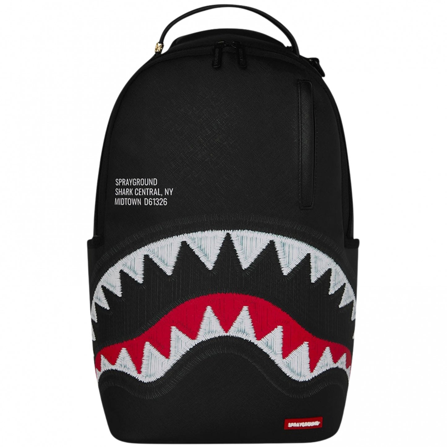 Zaino Sprayground SHARK CENTRAL BLACK EMBROIDERED UNICO