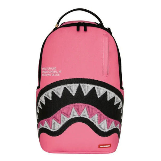 Zaino Sprayground SHARK CENTRAL PINK EMBROIDERED UNICO