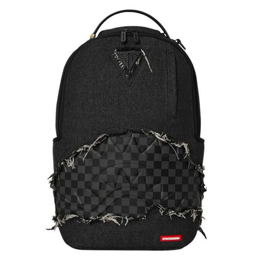 Zaino Sprayground BLACK DENIM TEAR SHARK BACKPACK UNICO