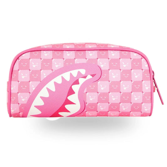 Astuccio Sprayground PINK NEW CHECK FACES POUCH UNICO