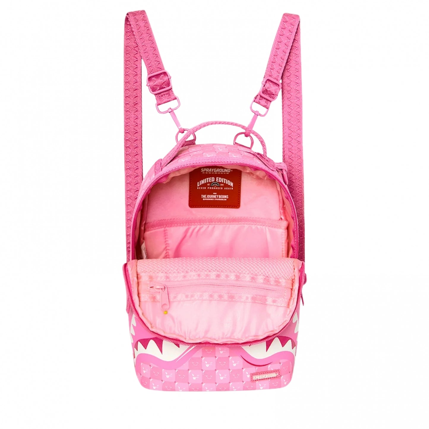 Zainetto Sprayground Pink New Check Faces Mini Bac UNICO