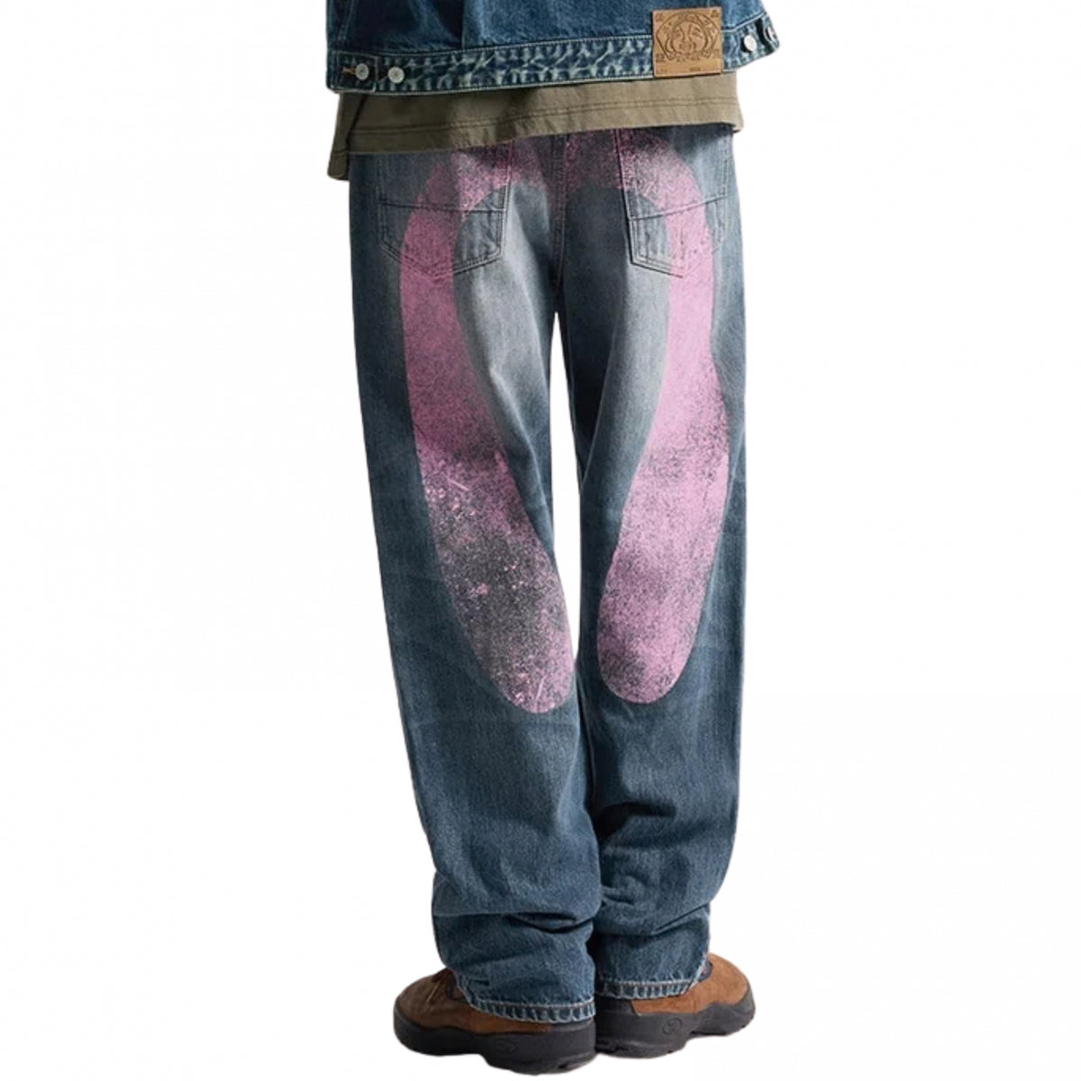 Jeans Evisu Pink Daikoku Ripped Jeans UNICO