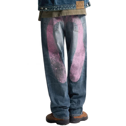 Jeans Evisu Pink Daikoku Ripped Jeans UNICO