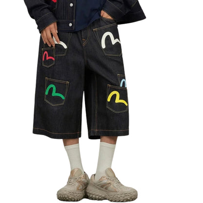 Pantaloncino Evisu Multi-Pocket Denim Short UNICO
