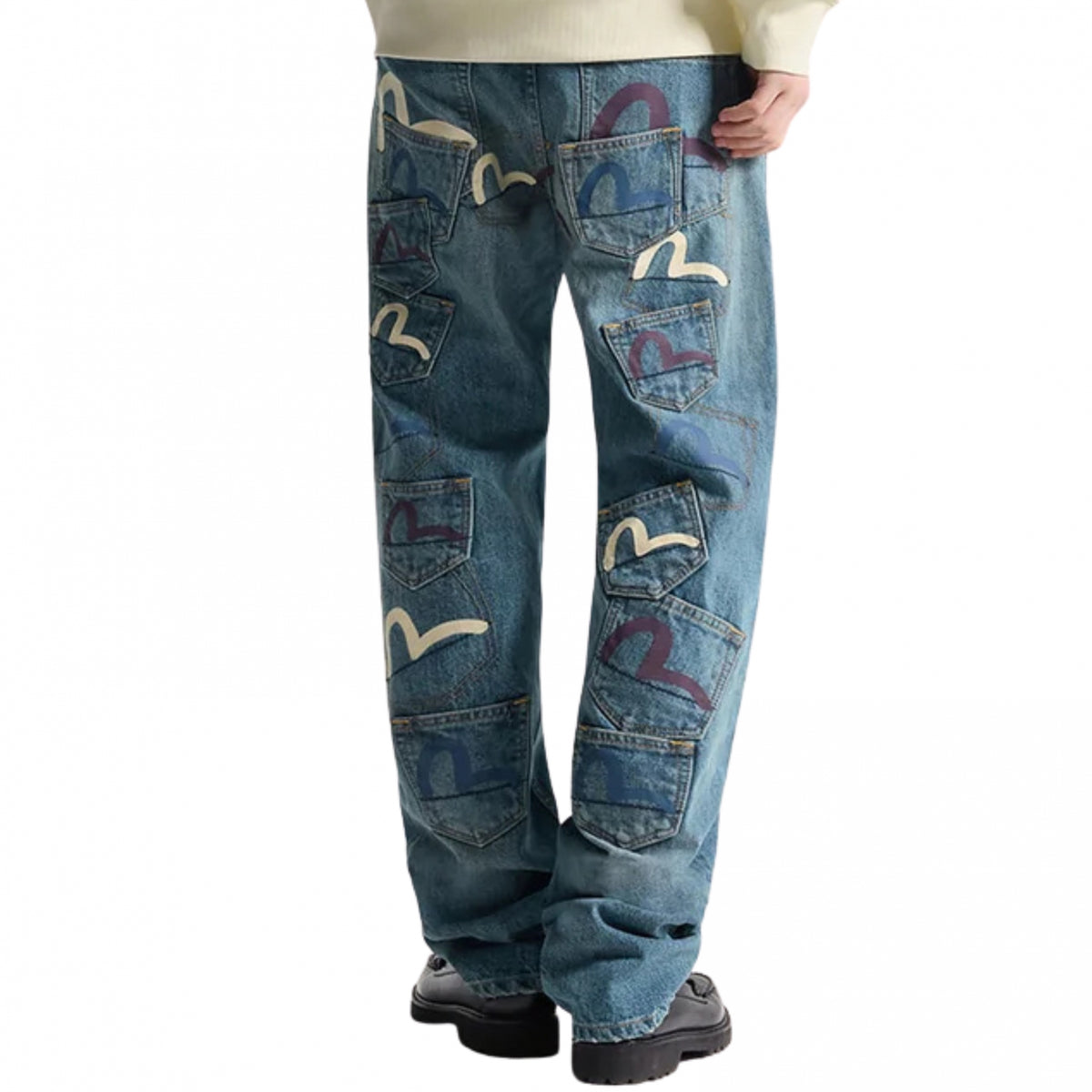 Jeans Evisu Multi-Pocket Patched Daicock Jeans UNICO