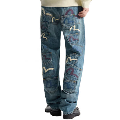Jeans Evisu Multi-Pocket Patched Daicock Jeans UNICO