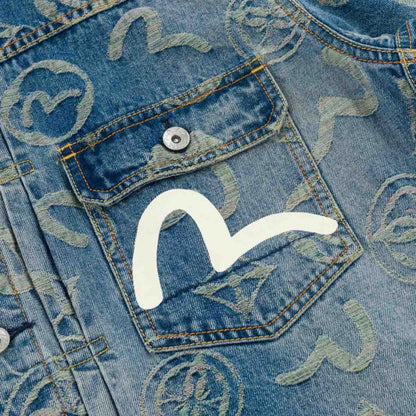 Giacca Evisu Monogram Rainbow AO Jacquard Denim Ja UNICO