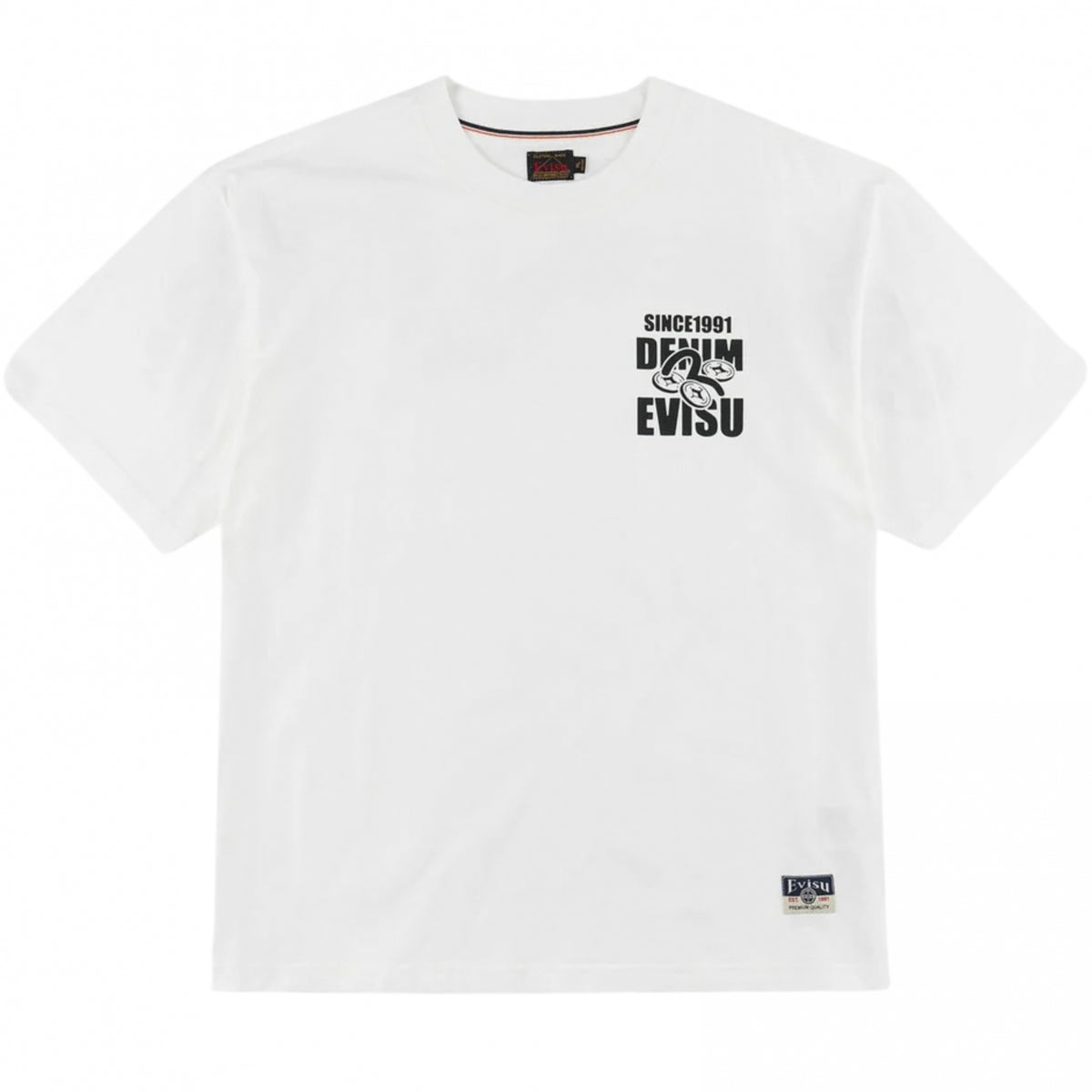 Maglietta Evisu Brocade Kamon Applique Ss Tee BIANCO
