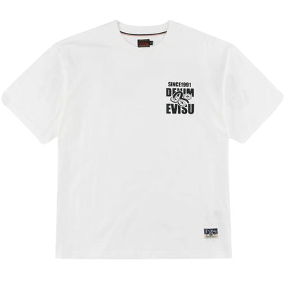 Maglietta Evisu Brocade Kamon Applique Ss Tee BIANCO