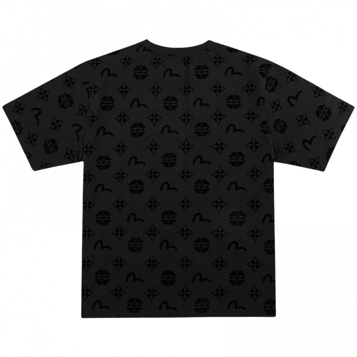 Maglietta Evisu Flocking Kamon NERO