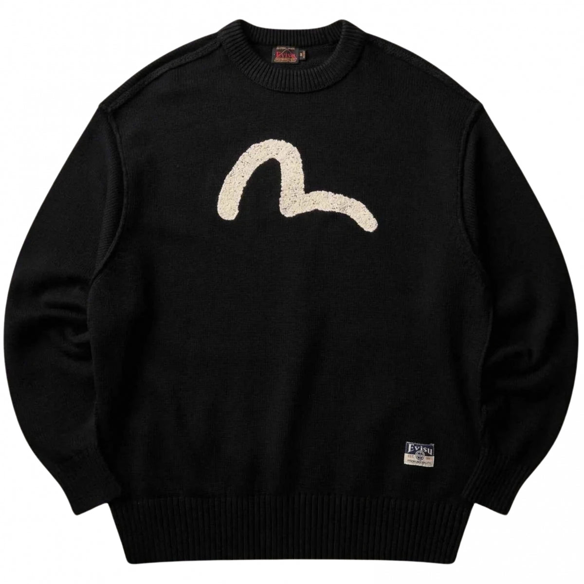Maglione Evius Logo EMB Knit Pullover NERO