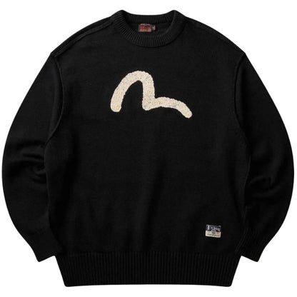 Maglione Evius Logo EMB Knit Pullover NERO