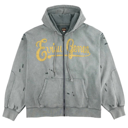 Felpa Evisu Evisu Genes Logo Zip-Up Hoodie GRIGIO