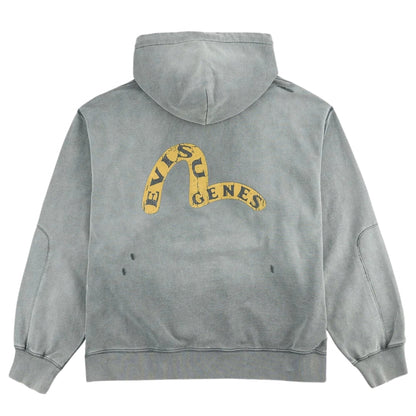 Felpa Evisu Evisu Genes Logo Zip-Up Hoodie GRIGIO
