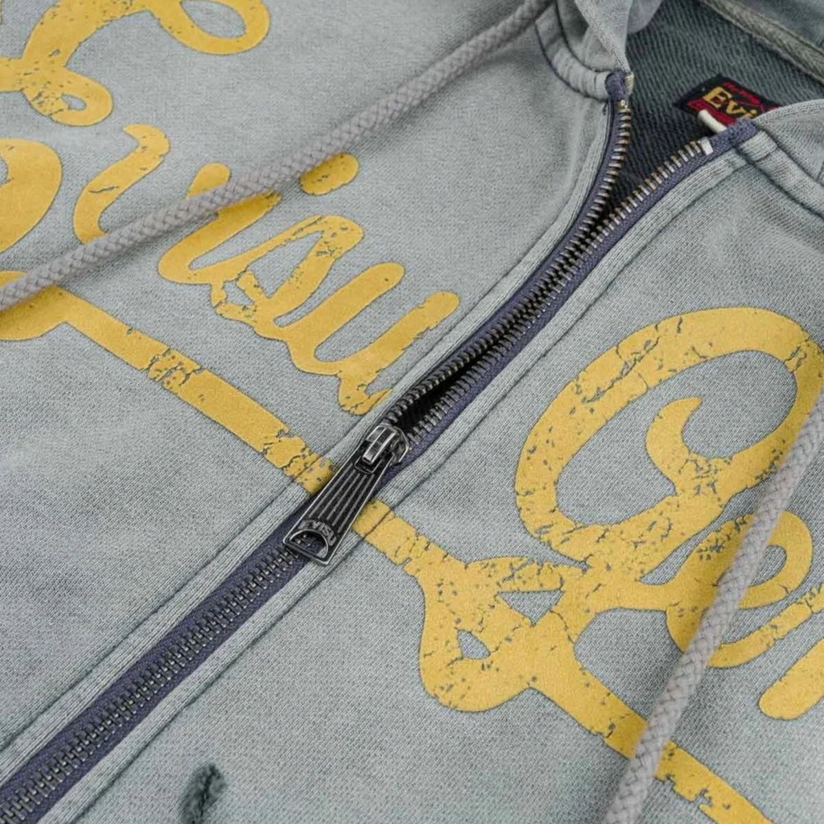 Felpa Evisu Evisu Genes Logo Zip-Up Hoodie GRIGIO