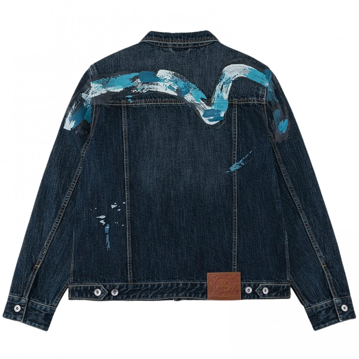 Giacca Evisu Handbrush Printed Daicock Denim Jecke UNICO