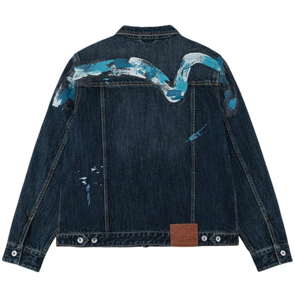 Giacca Evisu Handbrush Printed Daicock Denim Jecke UNICO