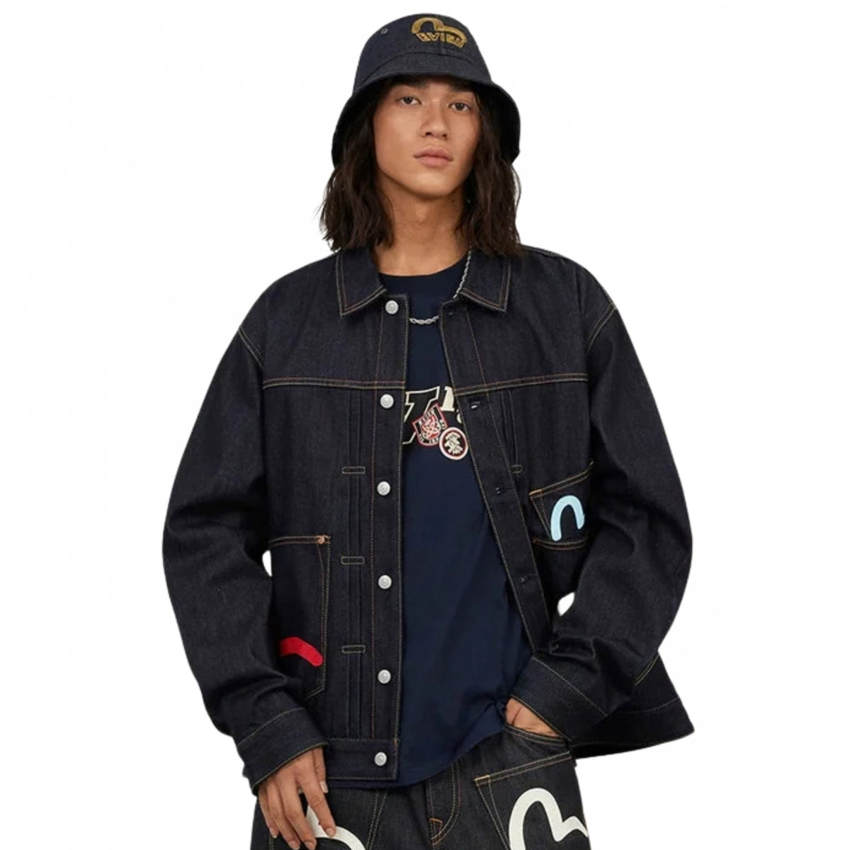 Giacca Evisu Multi-Pocket Denim Jacket UNICO