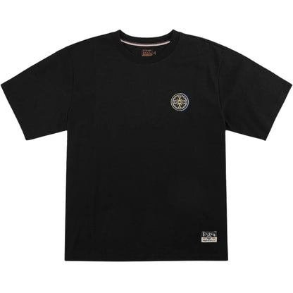 Maglietta Evisu Wave & Whale Daicock Printed Ss Te NERO