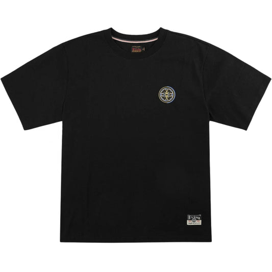 Maglietta Evisu Wave & Whale Daicock Printed Ss Te NERO