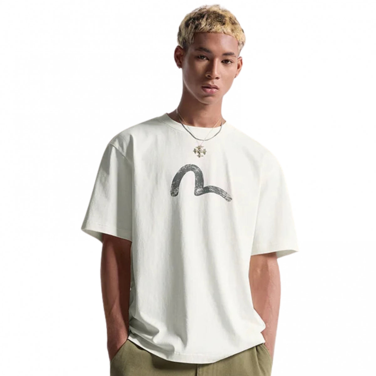 Maglietta Evisu Vintage Seagull S/S Tee ECRU
