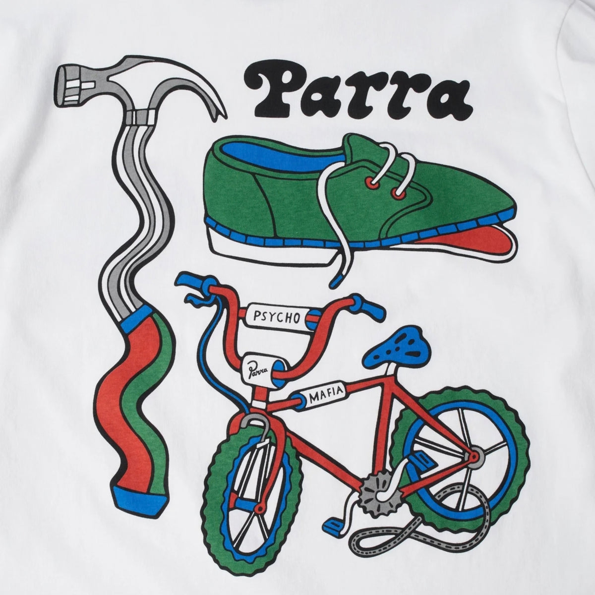 Maglietta Parra Bike Hammer LS Tee BIANCO