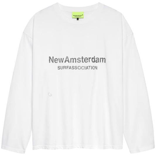 Maglietta NASA Worked Logo Longsleeve Tee NERO