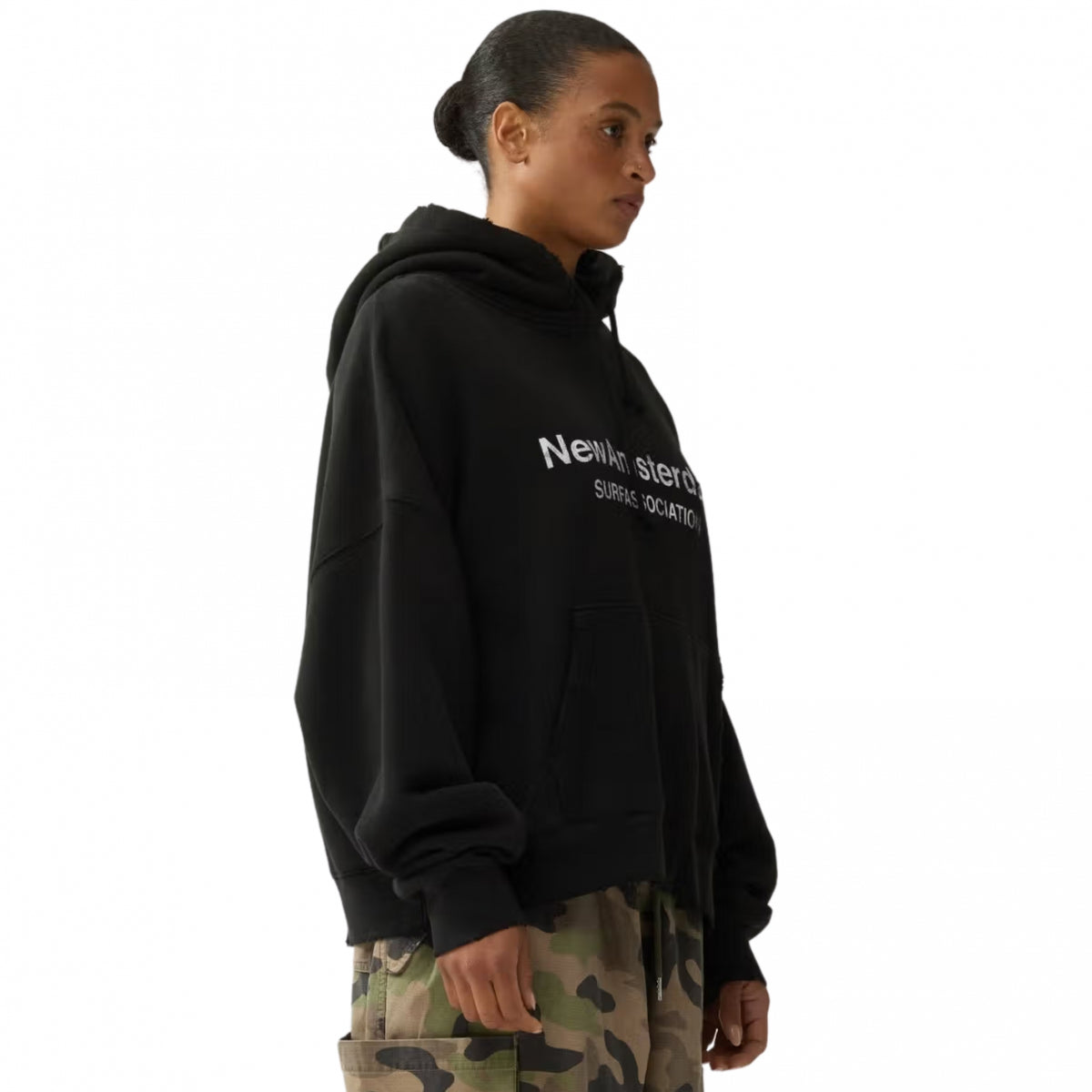 Felpa NASA Worked Logo Hoodie BIANCO