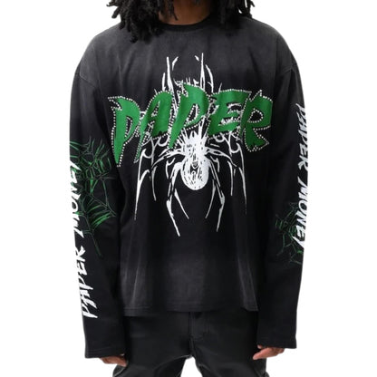 Maglietta Paper Money Venom Long Sleeve Tee NERO