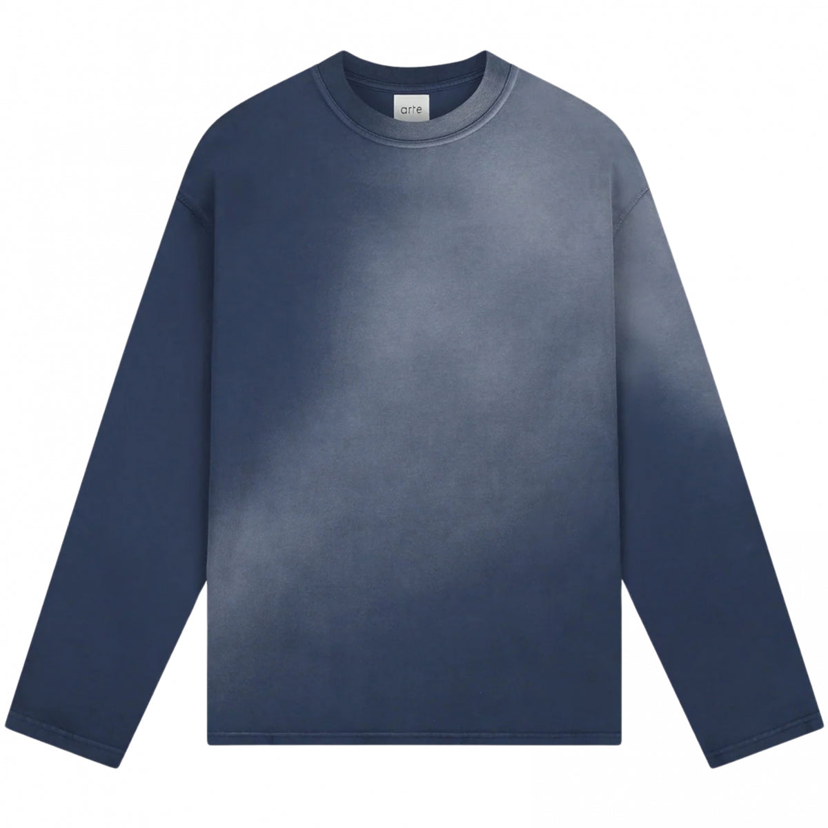 Maglietta Arte Stencil Sunfade Longsleeve BLU NAVY