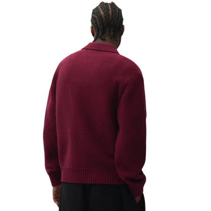Cardigan Arte Stencil Zip Cardigan BORDEAUX