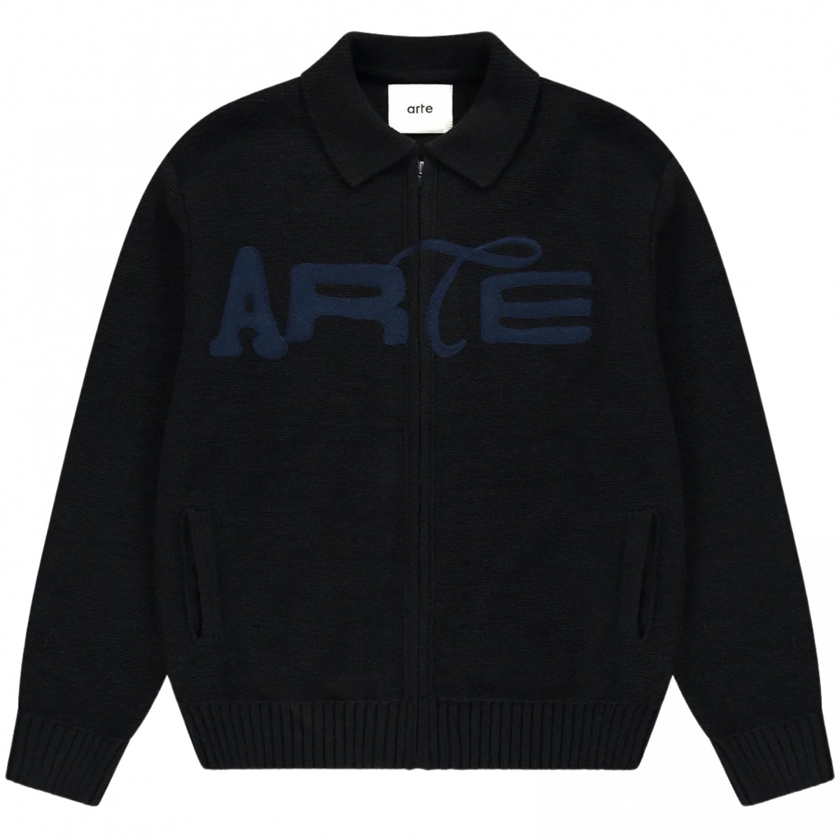 Cardigan Arte Stencil Zip Cardigan NERO