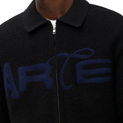 Cardigan Arte Stencil Zip Cardigan NERO