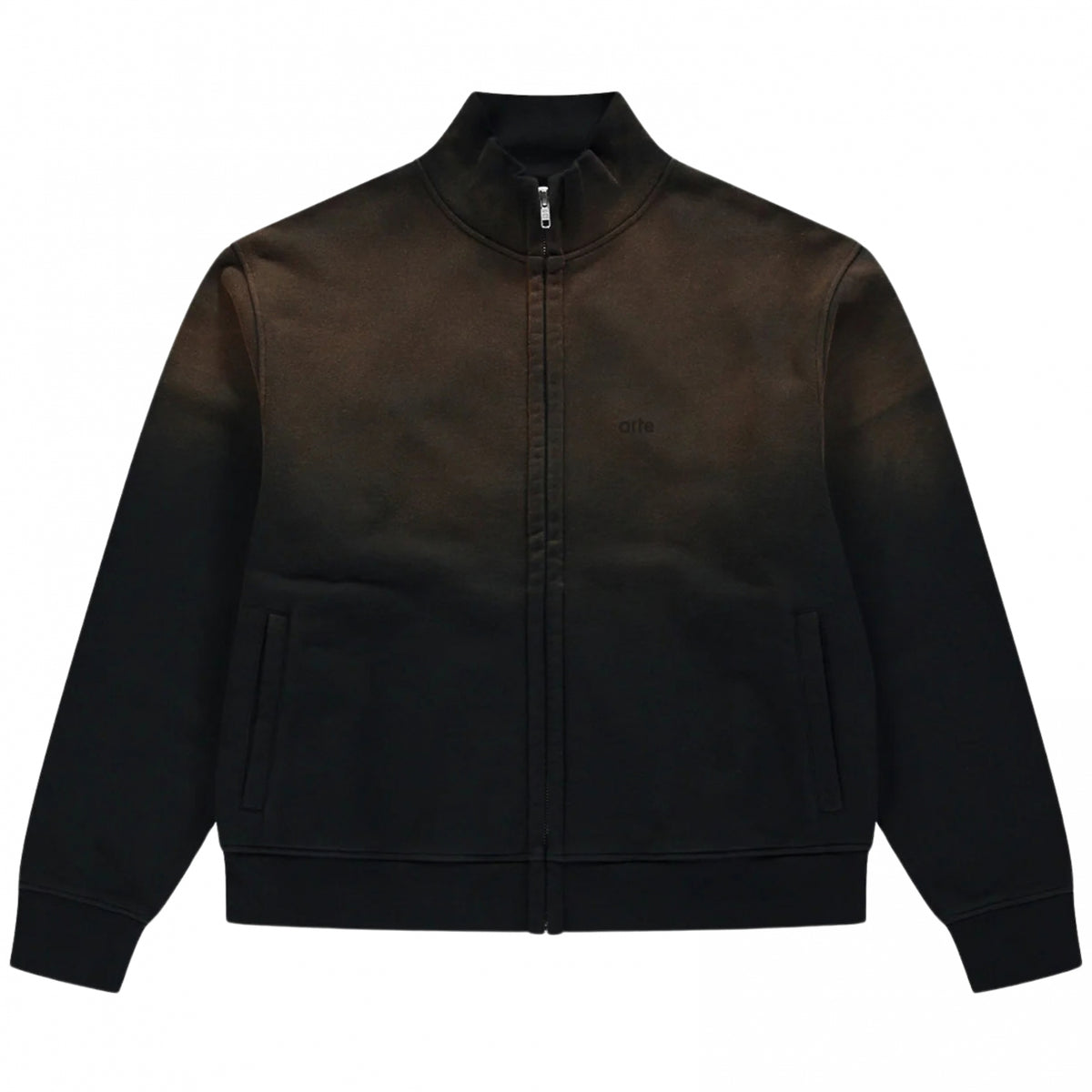 Felpa Arte Sunfade Uniform Zip Sweatshirt NERO